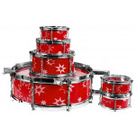 Bubny 6 dielne - červené
